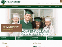 Tablet Screenshot of friendshipchristian.net